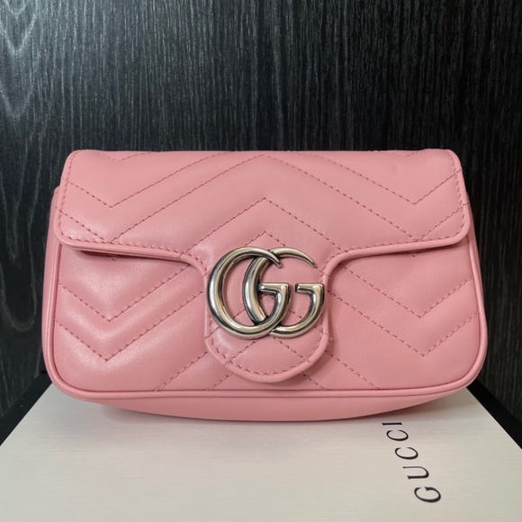 Pink Gucci Marmont 2.0 Supermini Handbag - Picture 6 of 15